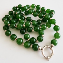 Collar largo BOLAS de jade verde